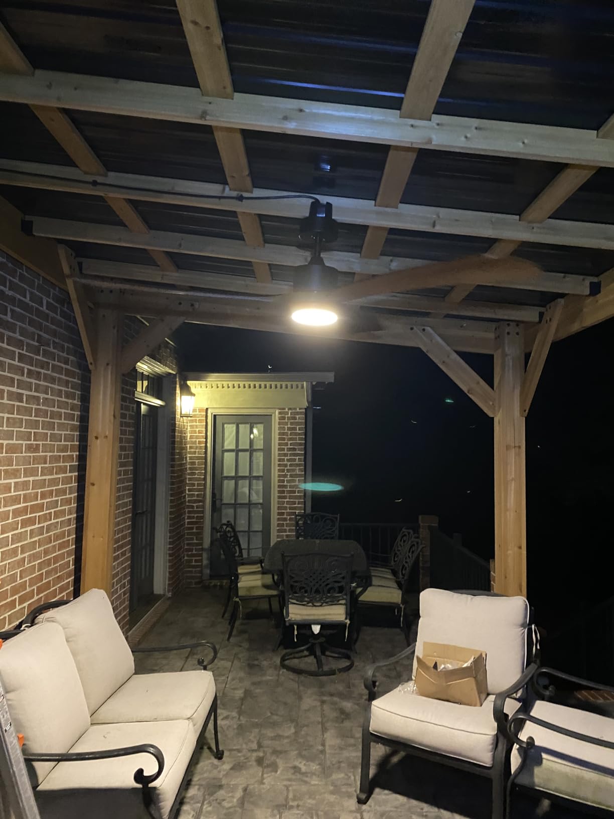 72 Inch Ceiling Fans with Lights and Remote, 3 Solid Wood Blades Large Fan customer photo 1