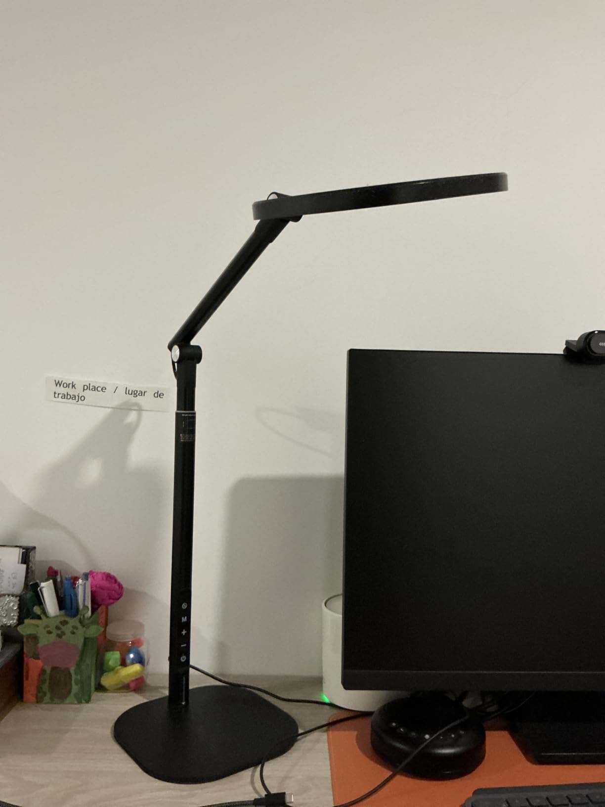 LitONES Tall LED Desk Lamps Home Office, Edge-Lit Eye-Care, 50 Light Modes | 40