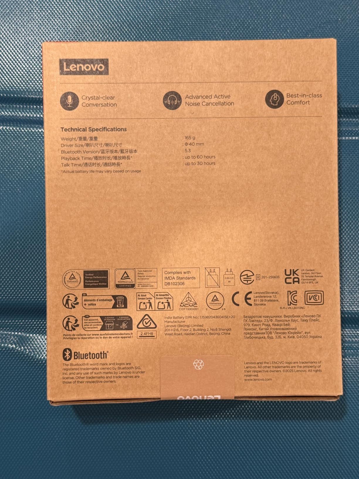Lenovo Dual Mode Wireless ANC Headset 6550 with USB-C Receiver Microsoft Teams Certified, Hybrid Active Noise Cancellation, Bluetooth Dual Connectivity, Long Battery Life, Black customer photo 1