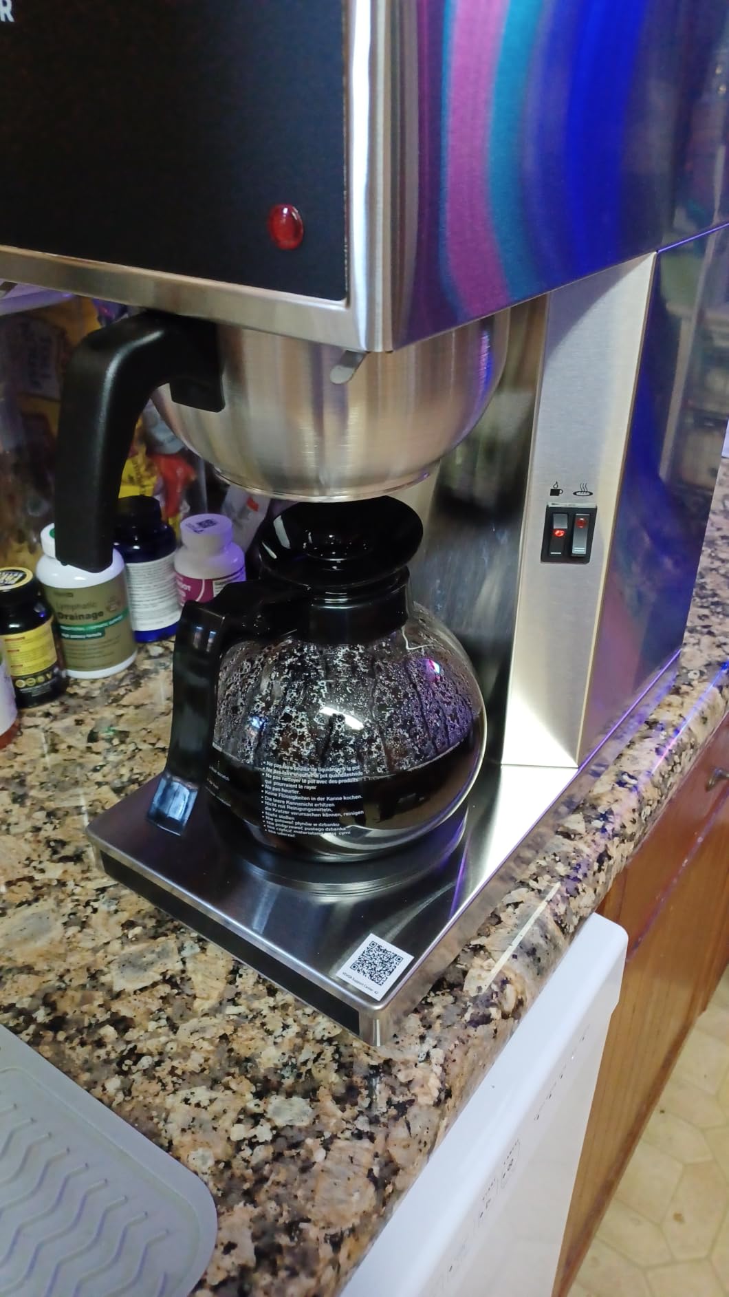 VEVOR Commercial Drip Coffee Maker 12 Cups Coffee Machine Drip Style, High Efficiency for Restaurant Office Home, Stainless Steel Coffee Brewer, with 2 Glass Carafes and 2 Decanter Warmer Plates customer photo 1