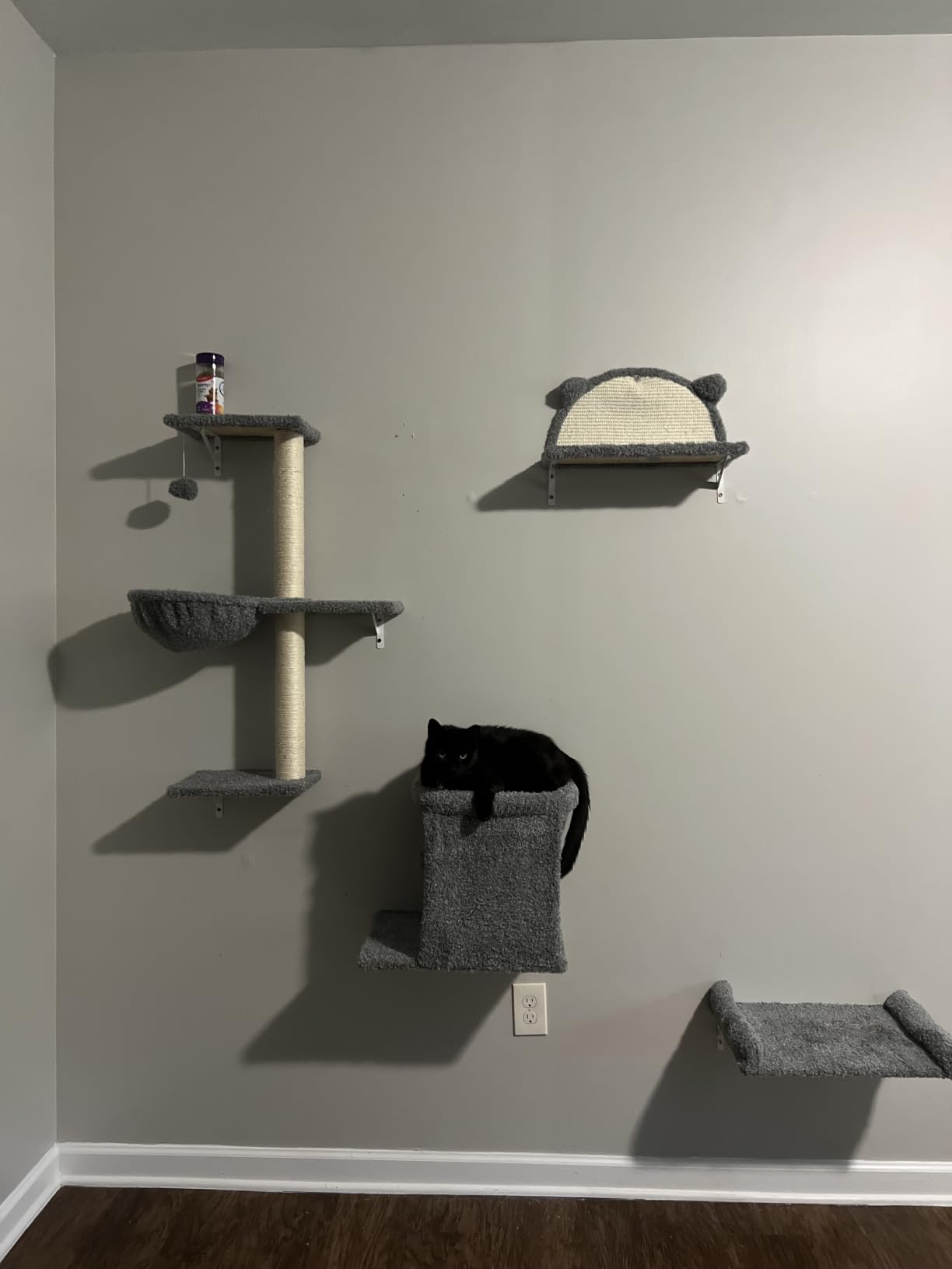 5-in-1 Cat Wall Shelves, Solid Wood Cat Wall Furniture Set for Indoor Cats customer photo 2