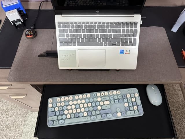 Dual Zone Heated Desk Mat, Large | Large Desk Hand Warmer for Office & Home, Device-Friendly Keyboard & Laptop Safe Zone, Auto Shut-Off customer photo 2