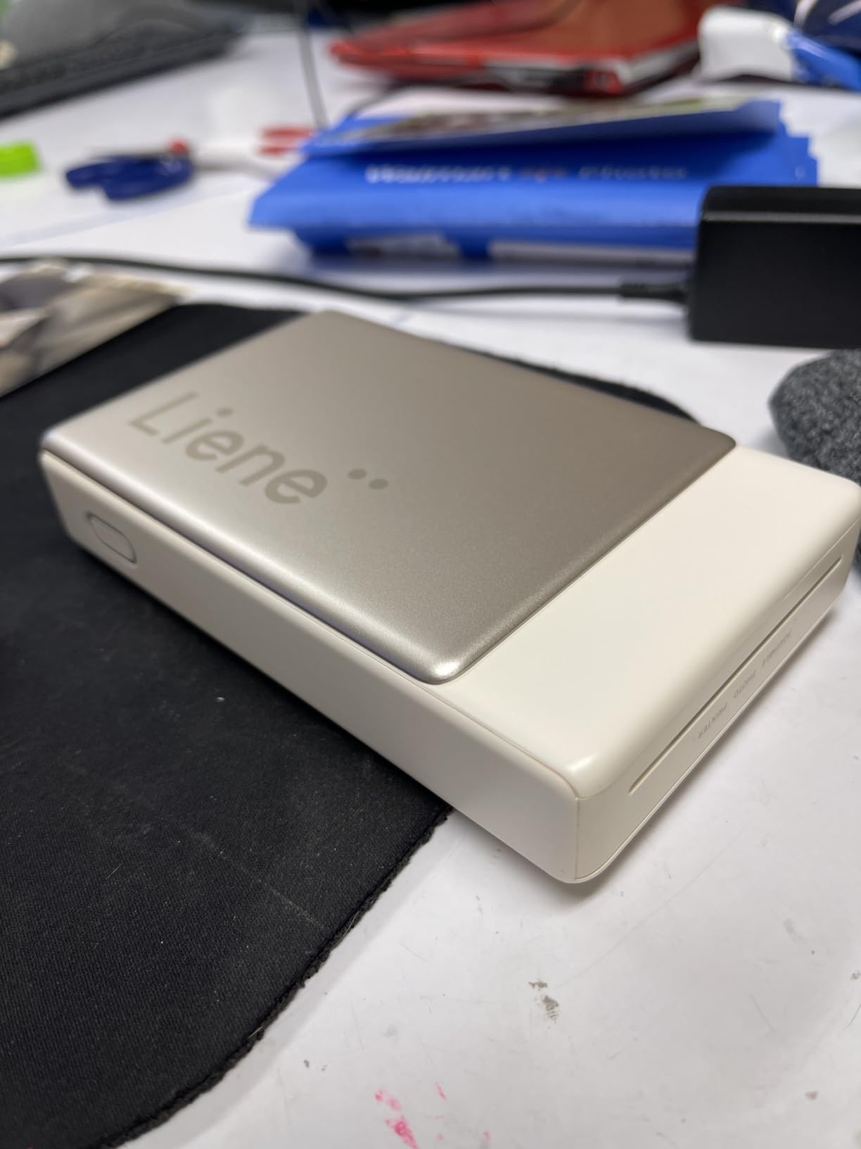 Liene Pearl N200 Pro Portable Photo Printer, Instant Mini Picture Printer for iPhone Smartphone, Thermal Dye Sublimation, Bluetooth Sticker Printer 50 Sheets 2x3 Adhesive Paper & 5 Cartridges, Purple customer photo 1