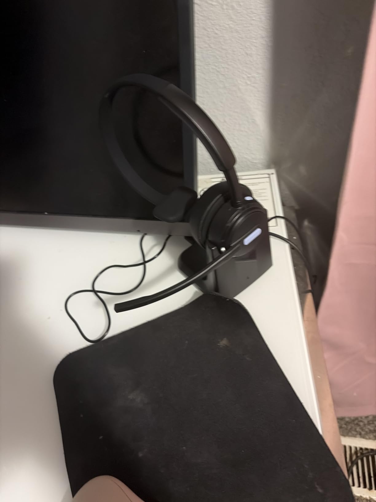 Wireless Headset with Mic for Work, Bluetooth Headset ENC Noise Cancelling, Charging Base & USB Dongle Included customer photo 2