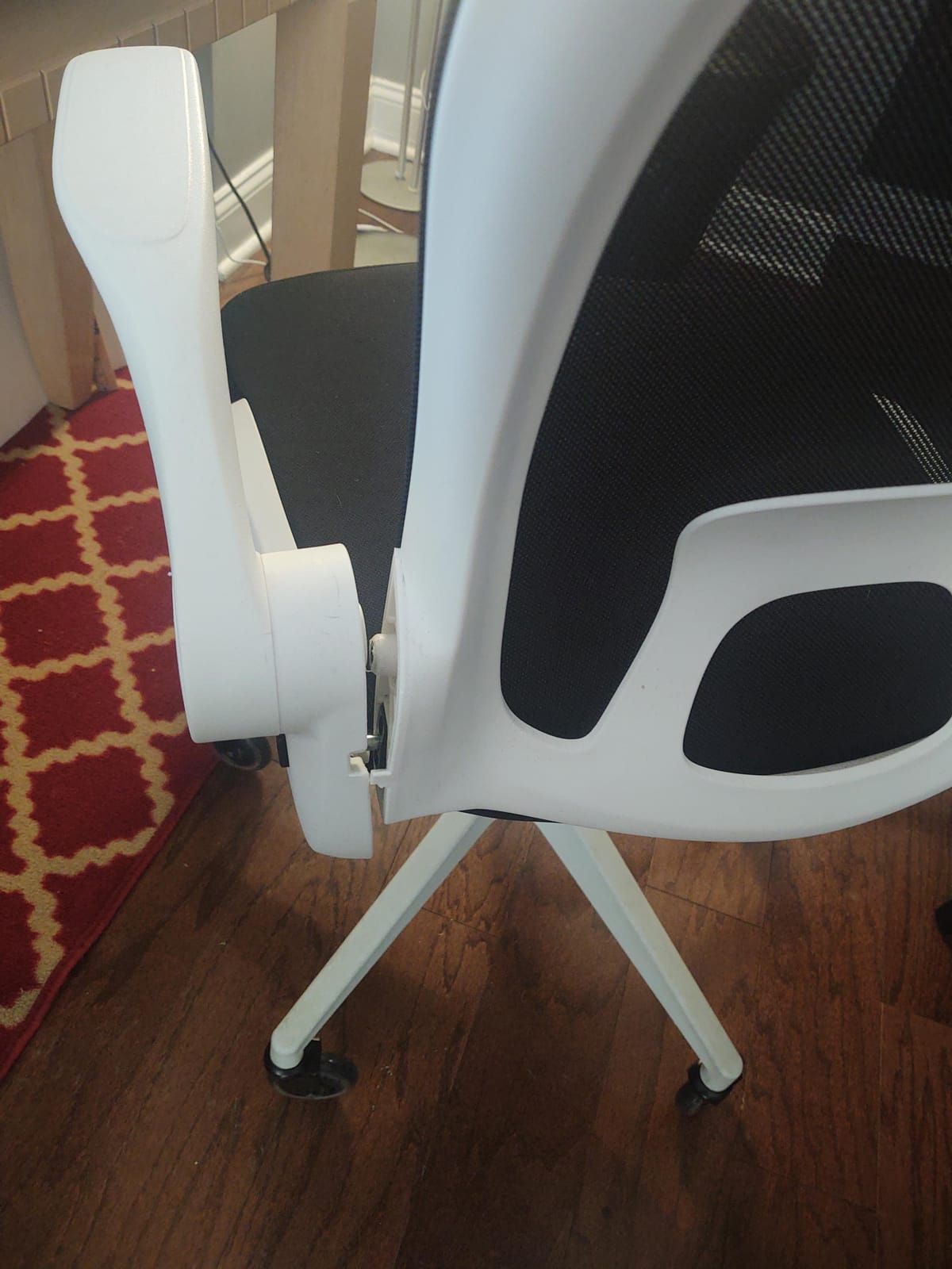 IPKIG Foldable Office Chair for Small Spaces | Home Office Folding Desk Chairs with Wheels and Flip Up Arms | Ergonomic Mesh Computer Chair for Adults & Kids Black customer photo 1