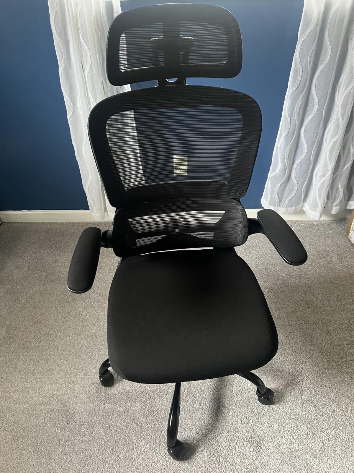 400LB Office Chair: Mesh Ergonomic Desk Chair Comfy with Lumbar Support | Computer Chair Ergonomic Gaming Chairs for Adults with Wheels & Flip up Armrests - Swivel Executive Task Chairs Long Hours (Black) customer photo 2