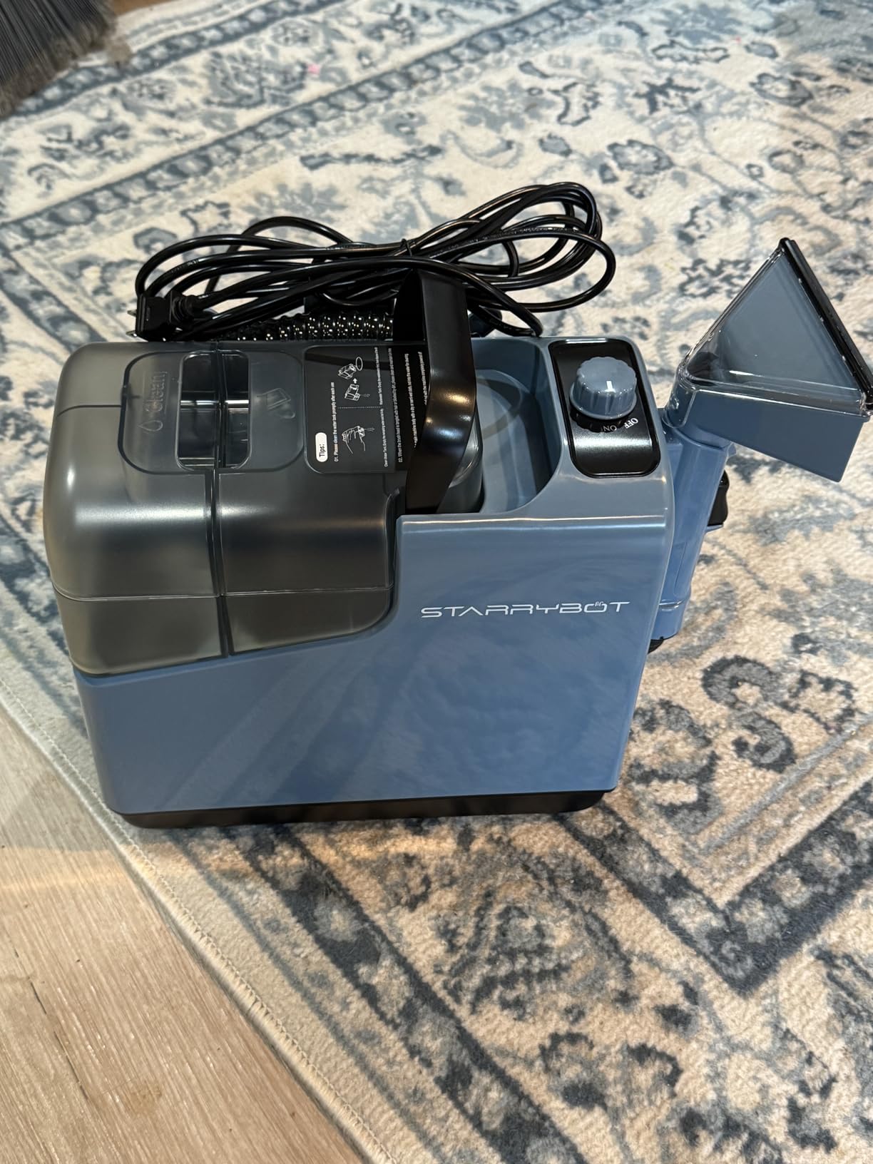 Starrybot Portable Carpet Cleaner with Steam, 18Kpa Spot Cleaner(Gray) customer photo 2