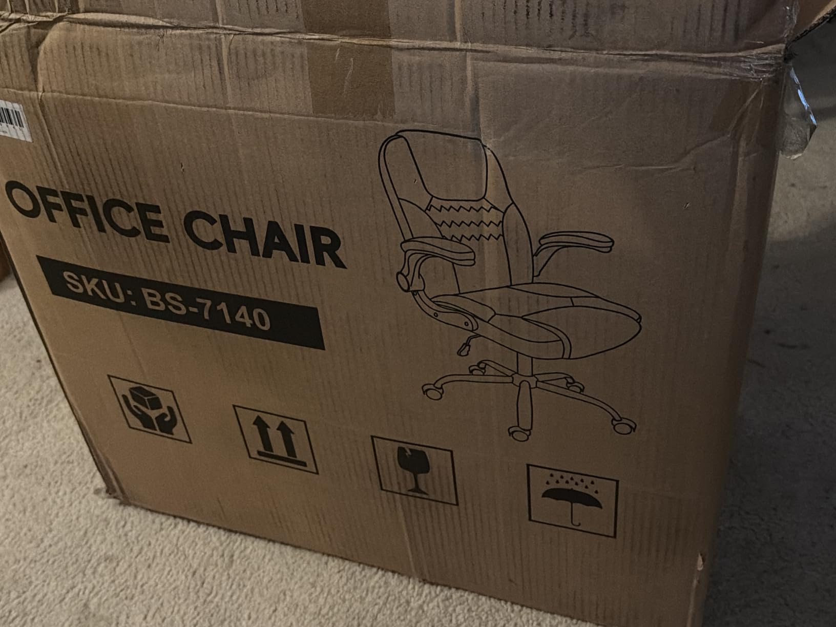 PU Leather Office Chair Swivel Lumbar Support for Short People Grey | Executive Office Chair PU,Leather Office Chair with Wheels,360° Swivel Rolling Chair with Padded Arm,Ergonomic Computer Chair customer photo 2