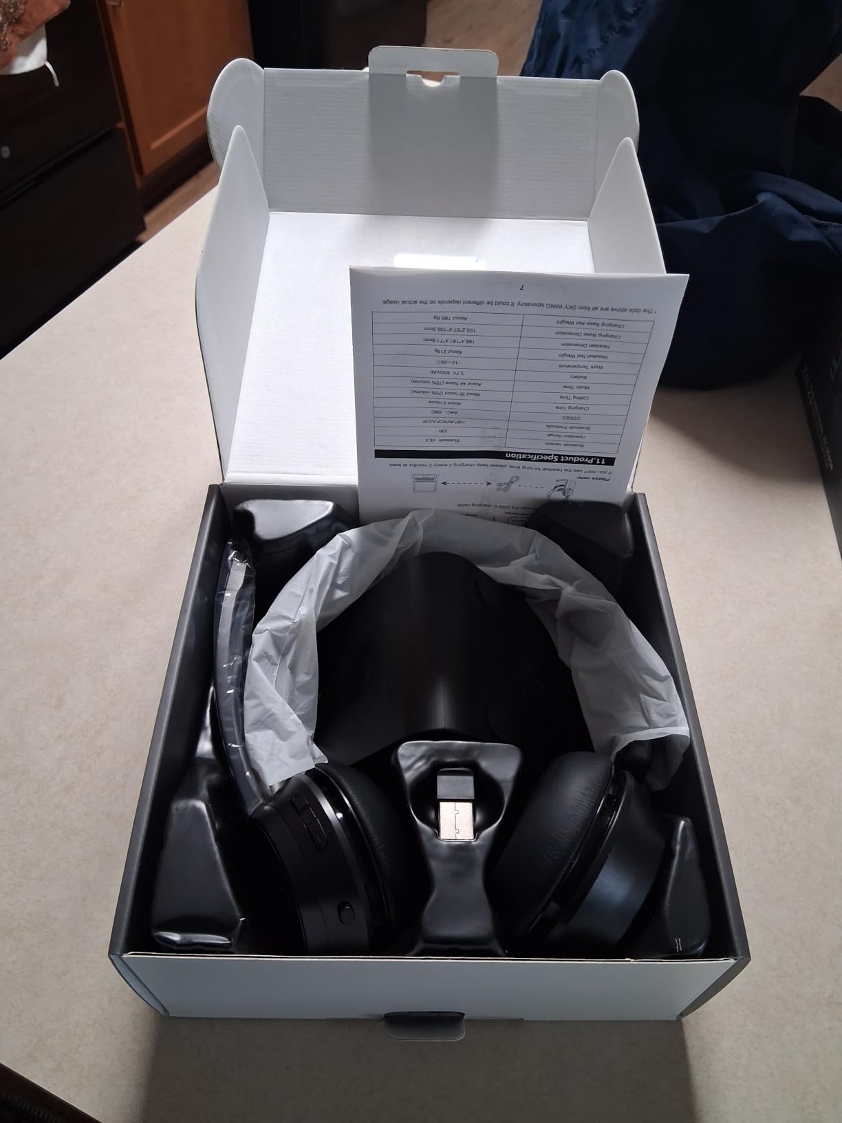 Wireless Headset with Mic for Work, Bluetooth Headset with Noise Cancelling, USB Dongle for PC/Computer/Laptop customer photo 2