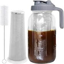 1 Gallon Cold Brew Coffee Maker, Mason Jar Pitcher with Spigot & Filter customer photo 2