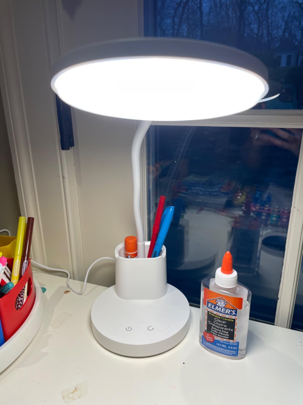 10W Wireless Charging LED Desk Lamp with Pen Holder, CRI 95, Black | 800LM, 3 Modes, 360°Flexible Arm, Touch, Brightness, Table Lamp for Home Office, Dorm, Bedside, Study, Reading, with Adapter customer photo 2