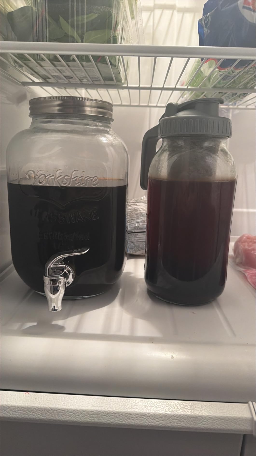 JunVpic Cold Brew Coffee Maker, 128 oz/1 Gallon Glass Pitcher | Wide mouth, heavy-duty, leakproof lid, stainless steel filter and spigot for iced coffee, lemonade, tea and fruit drinks customer photo 2