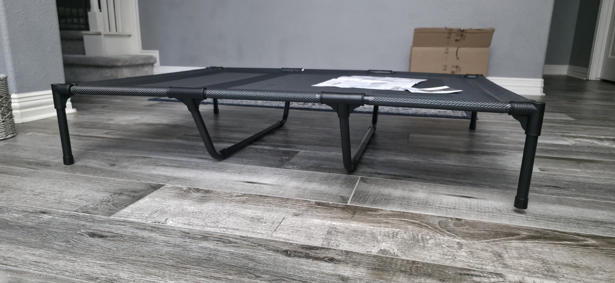 suddus Elevated Dog Bed Waterproof Outdoor, Portable Raised Dog Bed, Dog Bed Off the Floor, Chew-Proof Dog Bed Easy Clean Indoor or Outdoor Use,XX-Large, 56 * 37.5 * 9in, Grey customer photo 2