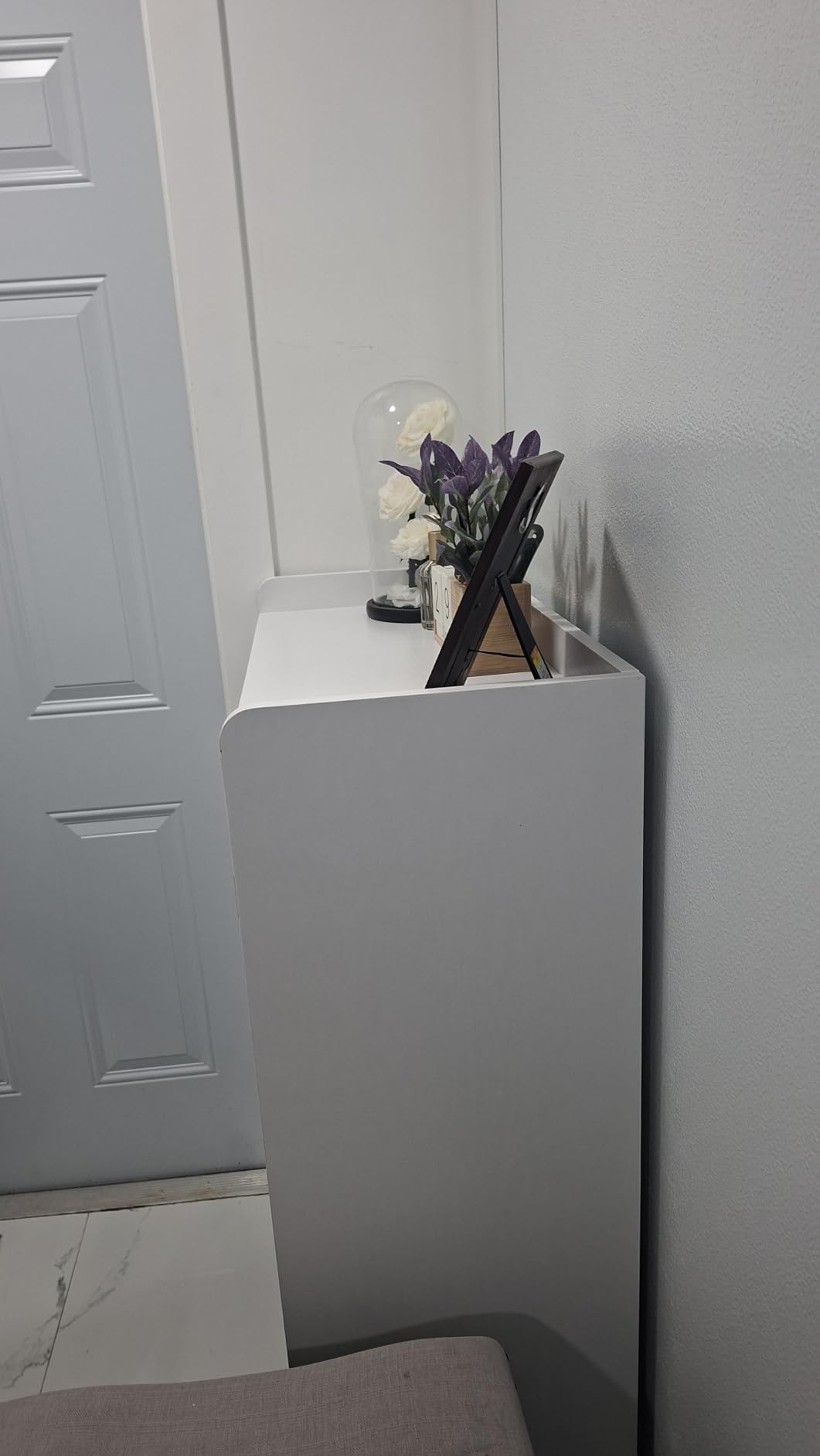 ONBRILL Shoe Cabinet with Cross Molding Doors, 6-Tier Shoe Storage(Walnut) customer photo 1