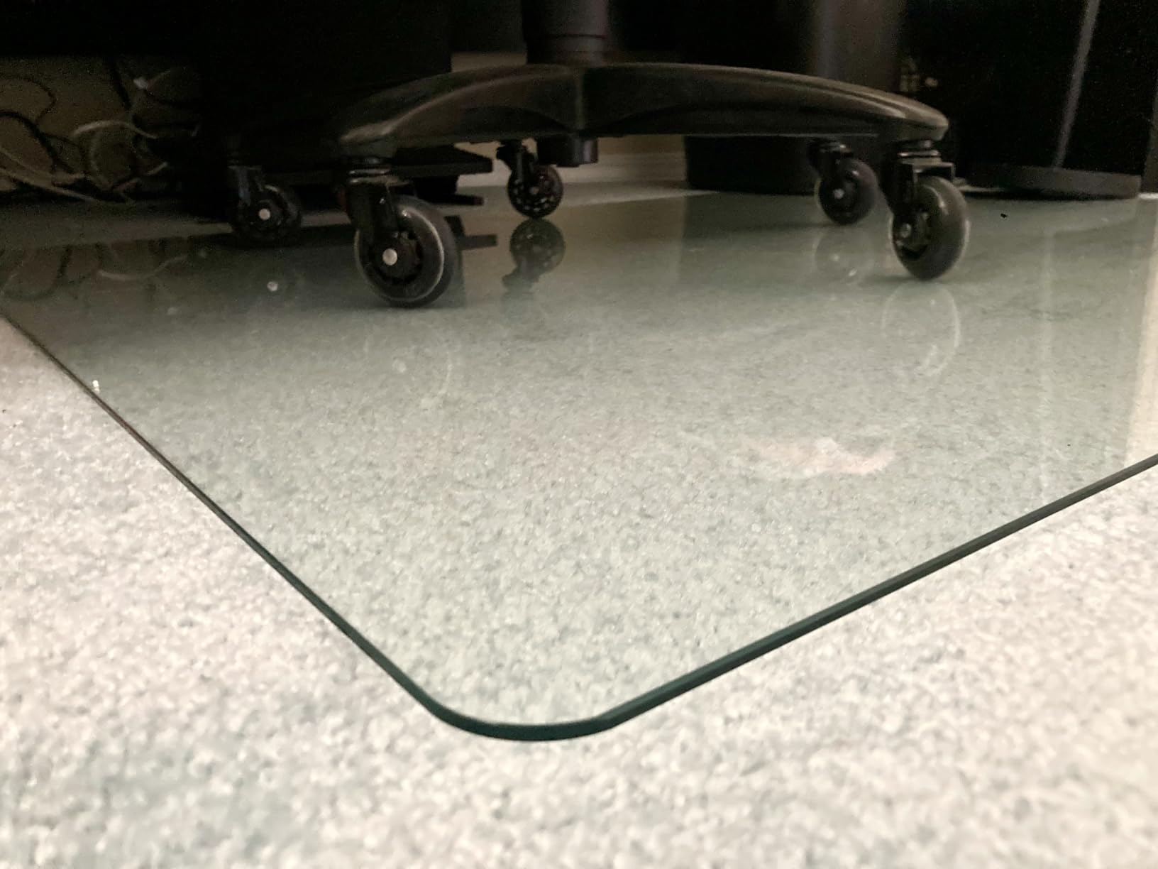 Tempered Glass Chair Mat for Hardwood Floor & Low Pile Carpet, 36