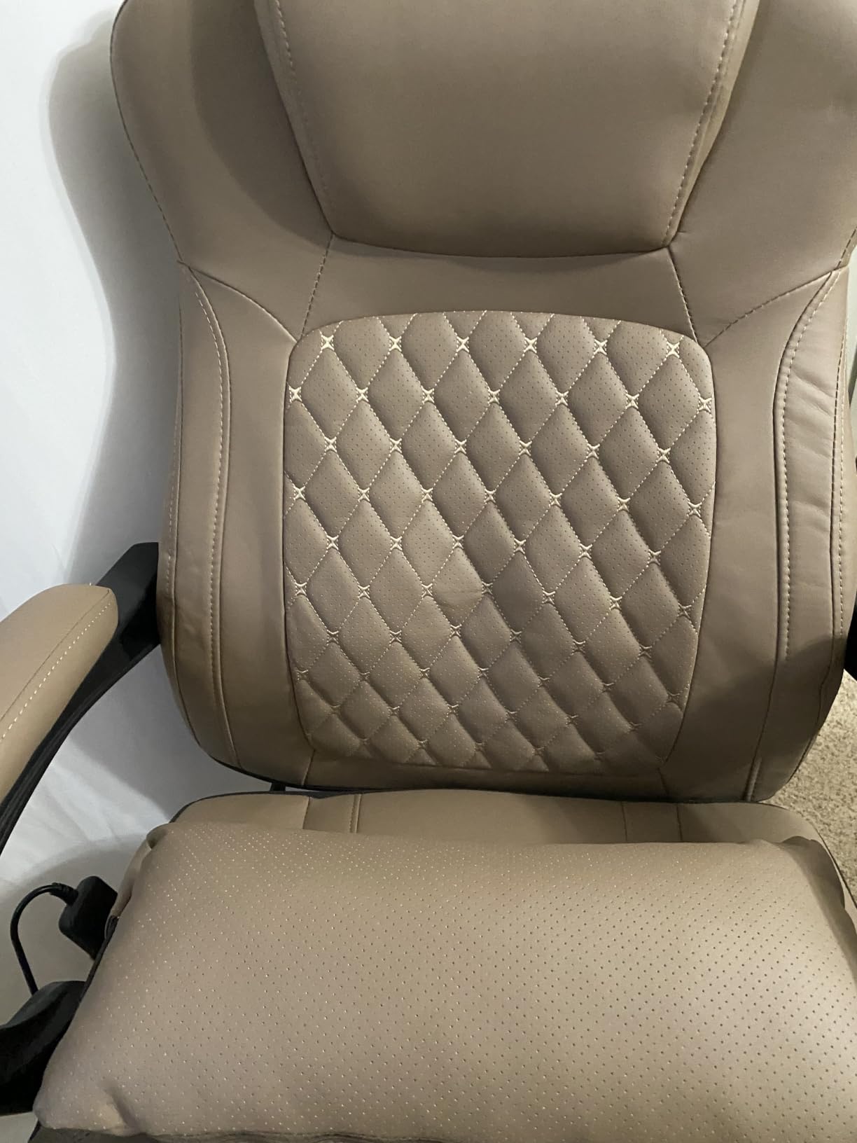 3D Kneading Massage Plus Size Comfy Office Desk Chair for Women | Reclining Office Desk Chair with Foot Leg Rest, 3D Kneading Massage, Ergonomic Comfortable, Lumbar Pillow customer photo 1