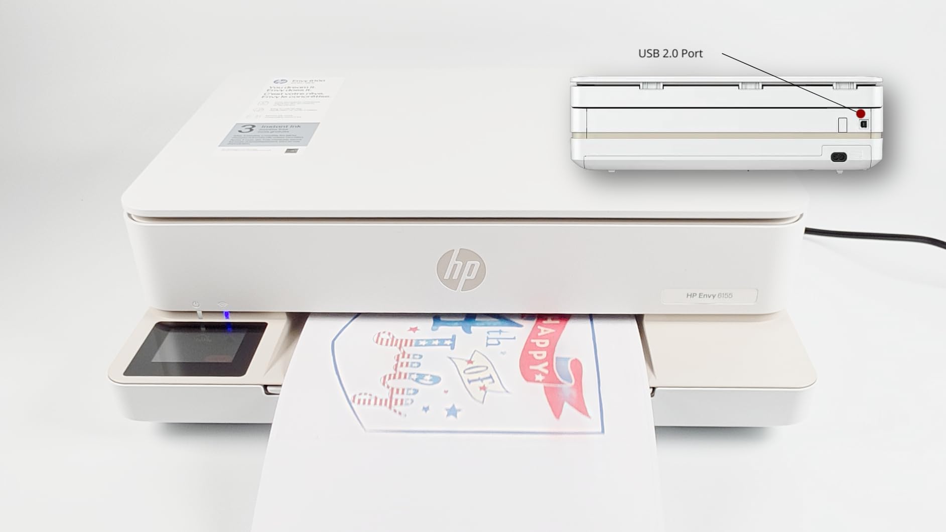HP Envy 6155 Wireless All-in-One Color Inkjet Printer, Print, Scan, Copy, Duplex Printing Best-for-Home, 3 Month Trial of Instant Ink Included, AI-Capable (C2WR7A) Portobello customer photo 2