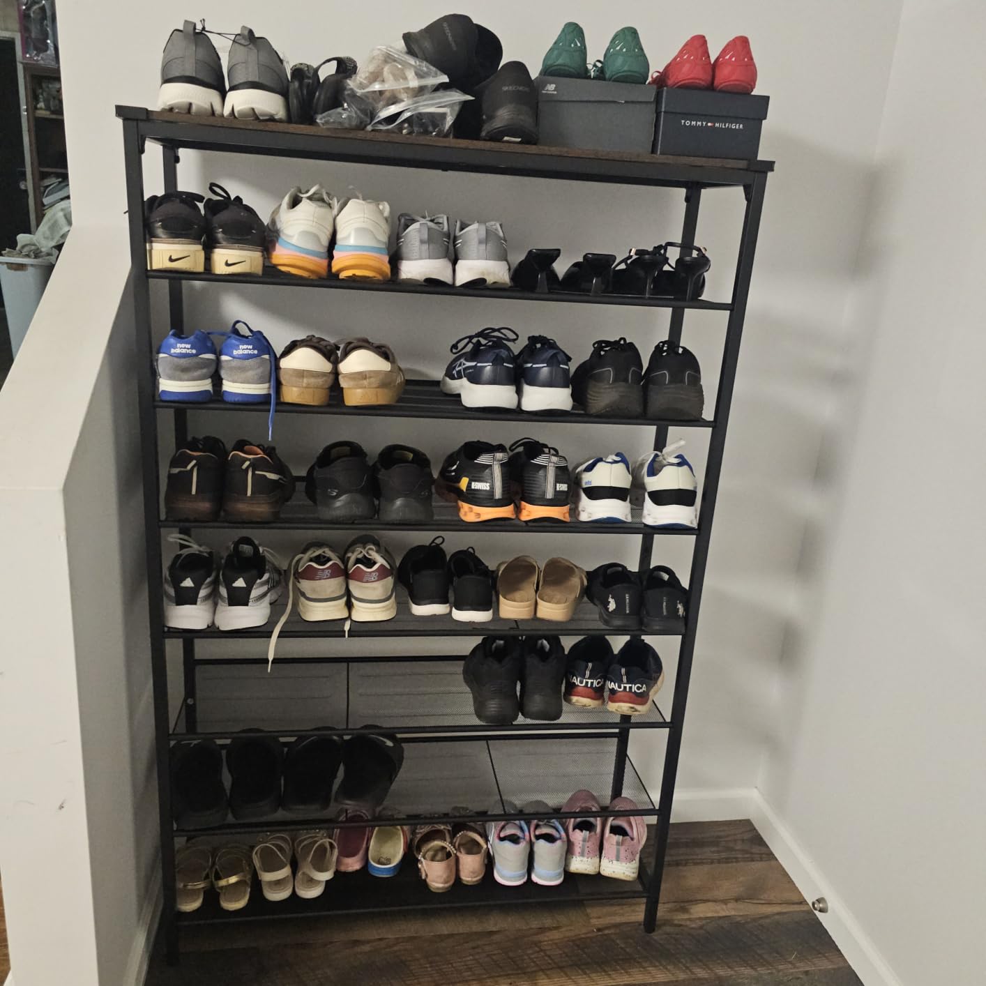 VASAGLE 5-Tier Shoe Rack, 18-24 Pairs, Metal Mesh customer photo 2