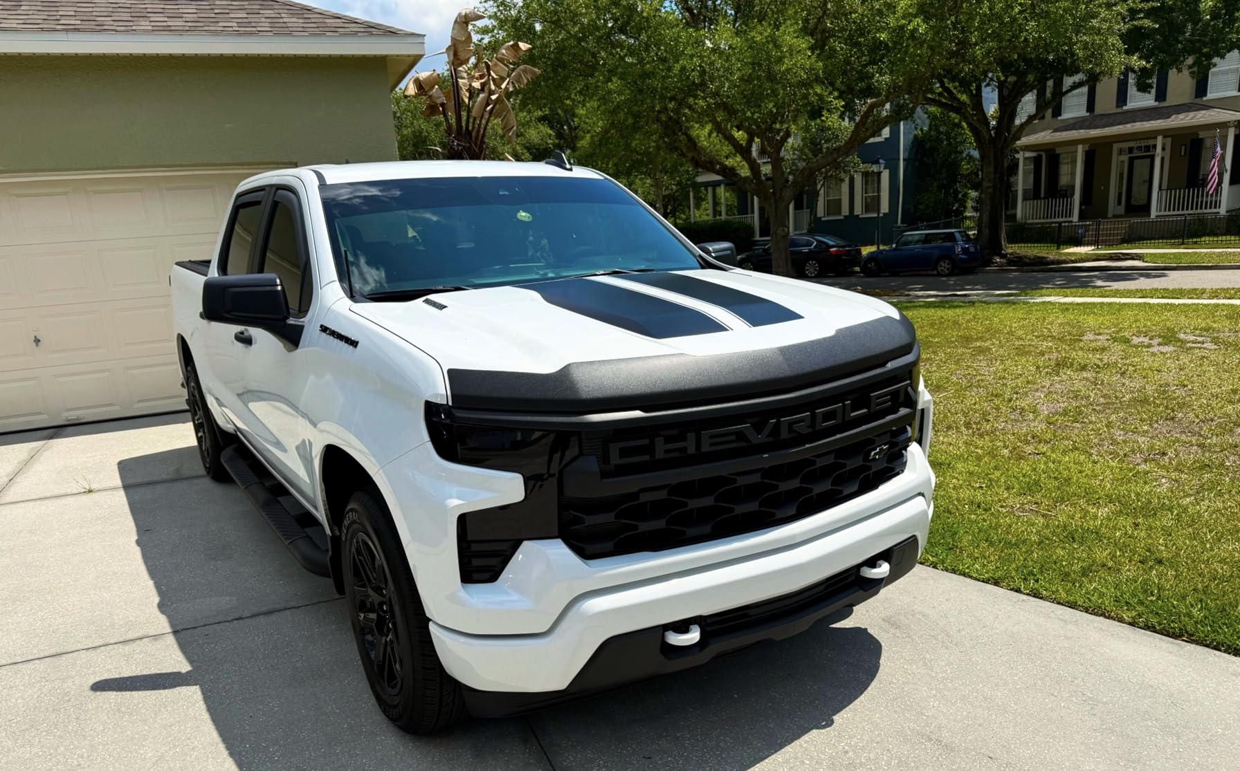 Rough Country Hood Protector for Chevy Silverado 1500 (2019-2026) – High-Density Thermoplastic, No-Drill 3M Install, Flat Black customer photo 2