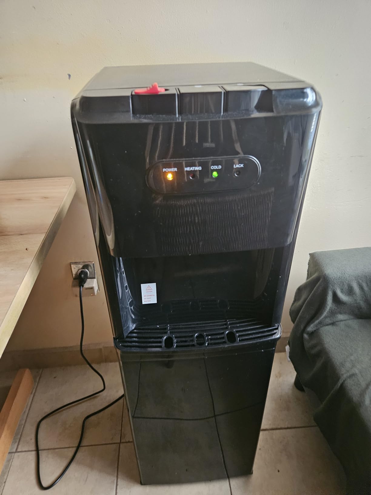 Manastin Bottom Loading Water Cooler Dispenser, Matte Black | 3 Temperature Settings - Hot, Cold & Room, Empty Bottle Indicator, Child Safety Lock, Ideal for Office, Home, Living Room customer photo 1