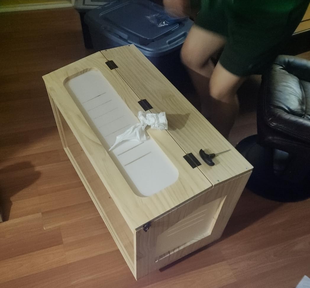 Wooden Hamster Cage with Acrylic Board Base, 39.4