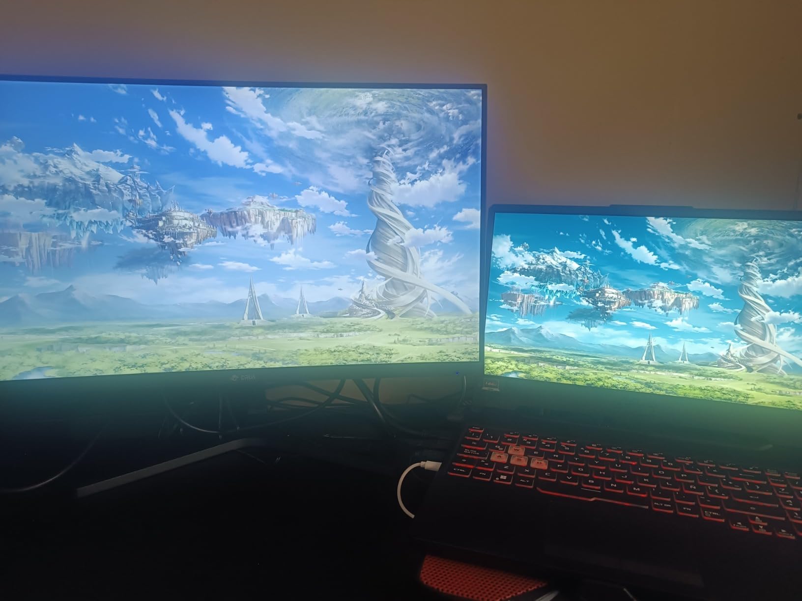CRUA 34 Inch 21:9 UWQHD 100Hz IPS Ultrawide Curved Monitor, Speakers, White | 120% sRGB, 92% DCI-P3, 1.07B Colors, FreeSync, Blue Light, 3800R, HDMI 2.0, DP 1.4, 100x100 Mount, Office, Editing, Design PC customer photo 2