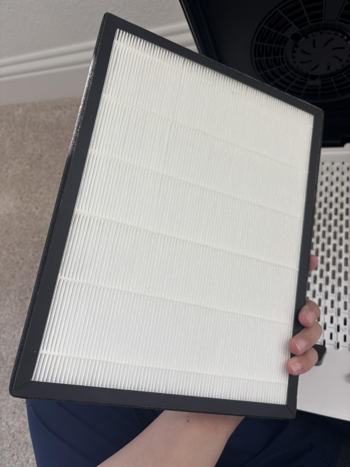 Air Purifier for Large Room, Cleans 2,400 ft² in 30 Mins, 3-Stage True HEPA, 360° Airflow, Large Touch Display Control, Real-Time Air Quality (PM2.5) Display, Ultra-Quiet 20dB Sleep Mode, HAP602 White customer photo 1