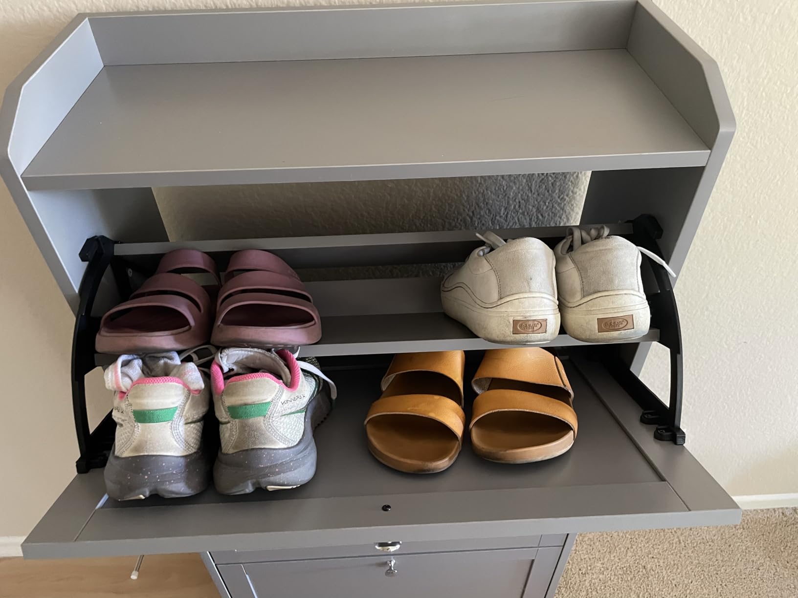 VASAGLE Shoe Cabinet with 3 Flip Drawers, Holds up to 24 Pairs of Shoes customer photo 2
