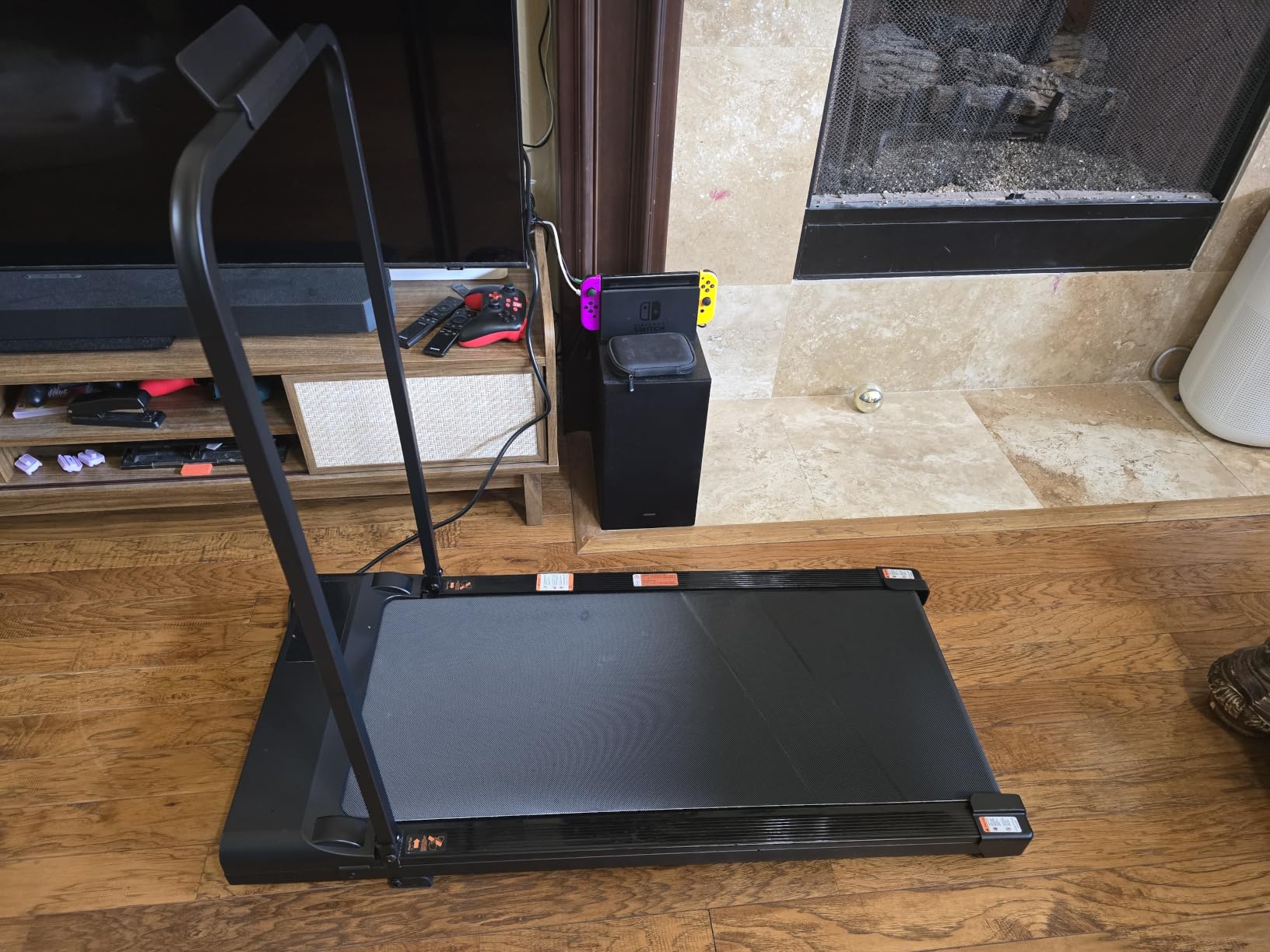 Walking Pad Treadmill with Incline and Handle Bar for Home Office | Walking Pad Under Desk, Body Toning, Safety Handle, 45db Quiet Design, 5-Layer Shock Absorption Belt, 0.6-3.8 MPH Remote Control customer photo 2