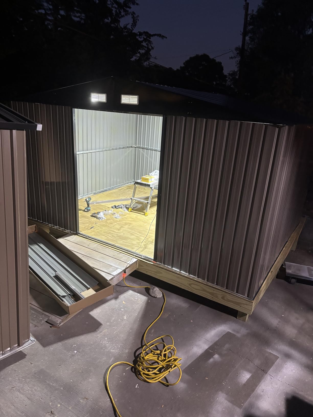 GVDV 8x6 FT Outdoor Storage Shed, Full Size Metal Utility Shed (No Floor) customer photo 1