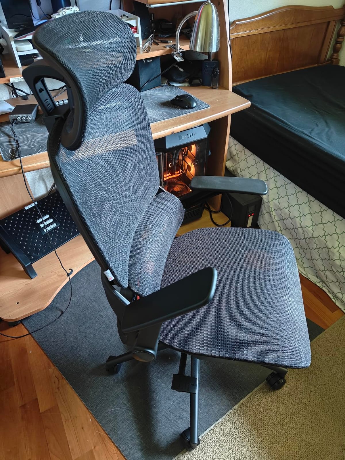 SIHOO M18 Ergonomic Office Chair, High Back Mesh Desk Chair with Adjustable Headrest & Lumbar Support, 330lbs Capacity Computer Chair with 2D Armrests & Wide Cushion, Tilt Lock, 2 Packs-Black customer photo 1
