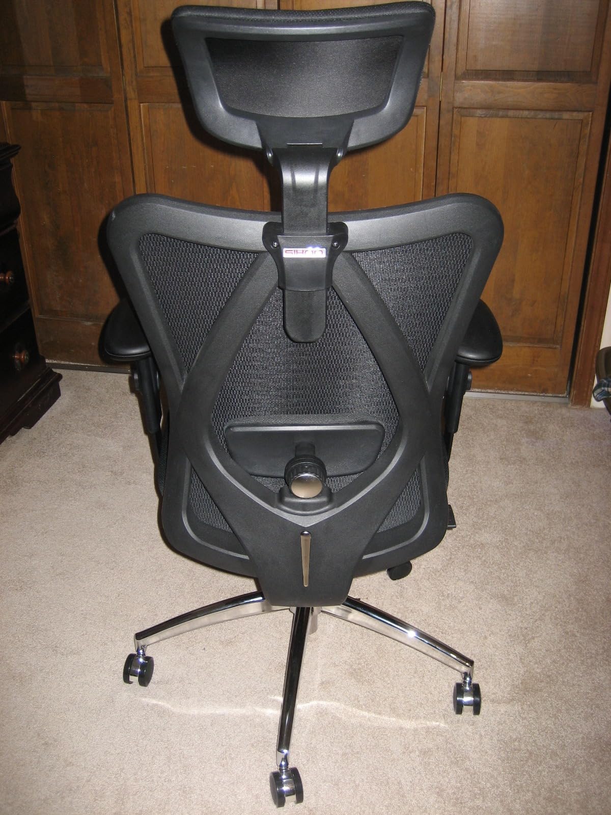 SIHOO B100 Mesh Office Chair, Comfy Ergonomic Office Chair | Mesh Office Chair with Adaptive Lumbar Support, Desk Chair with Wide Headrest, 300 LBS Black customer photo 1