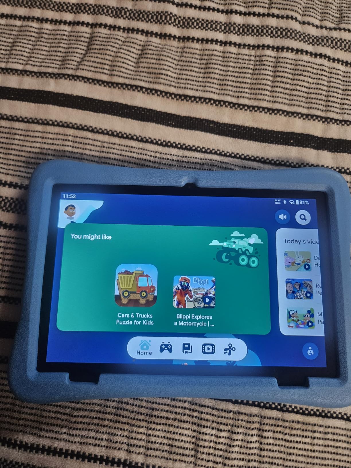 plimpton Kids Tablet 10 Inch - Android 15 Tablet for Kids with Case Included, Octa-Core, Google Kids Space, Parental Control, 4GB+64GB, WiFi, BT5.3, YouTube, Great Gift for Toddler(Purple) customer photo 1