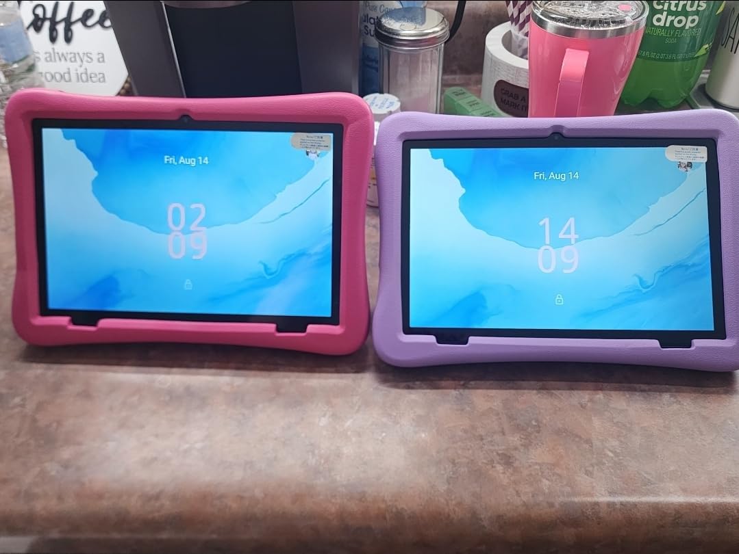 plimpton Kids Tablet 10 Inch - Android 15 Tablet for Kids with Case Included, Octa-Core, Google Kids Space, Parental Control, 4GB+64GB, WiFi, BT5.3, YouTube, Great Gift for Toddler(Purple) customer photo 2