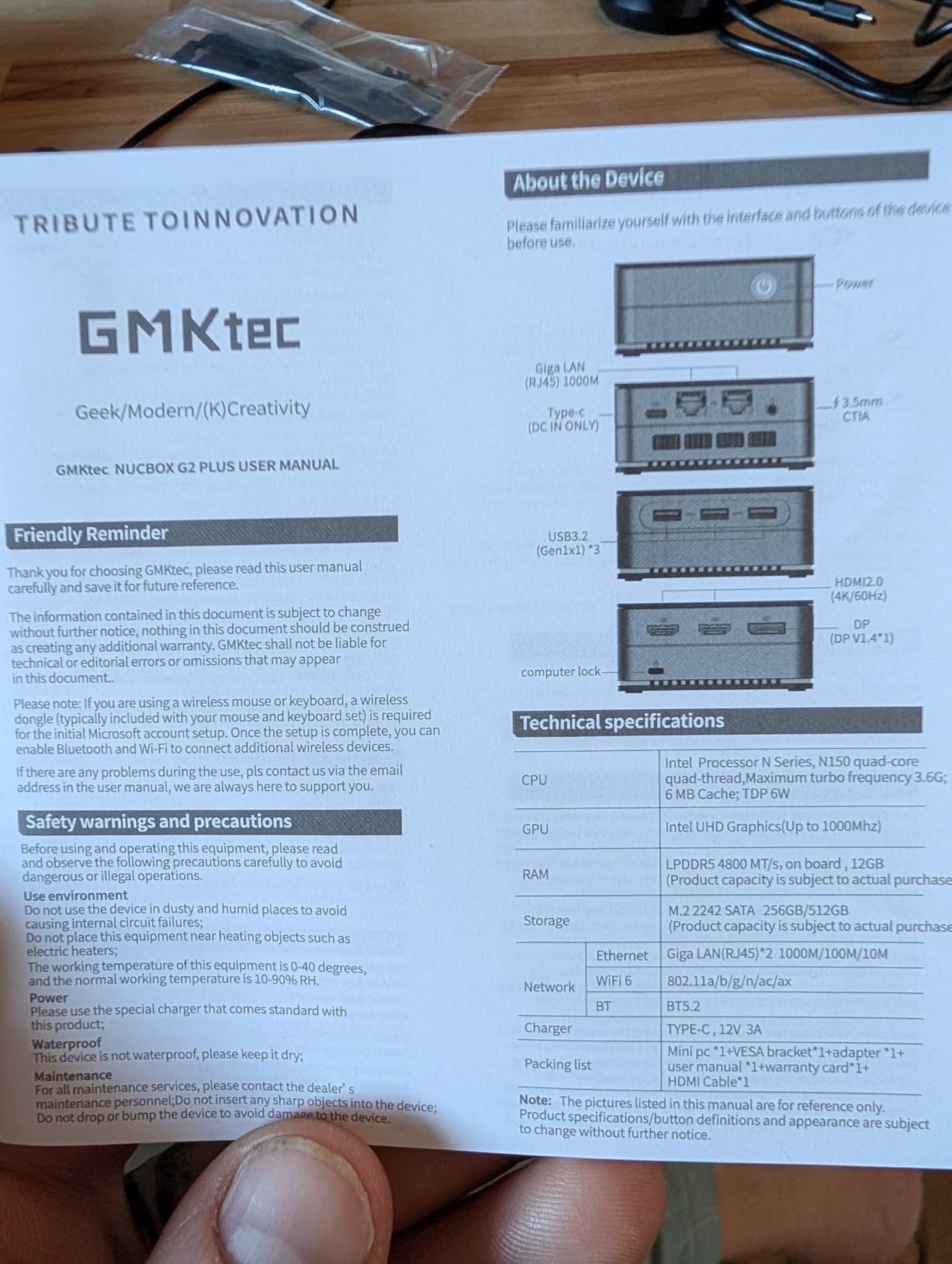 GMKtec G5S Mini PC Intel Celeron N5095 (Up to 2.9GHz) 8GB LPDDR4 128GB SSD | Compact Mini Computer With Dual HDMI 2.0 4K Outputs, WiFi 6, BT 5.2, Gigabit LAN, USB 3.2 Ports, SD Reader For Home, Office customer photo 1