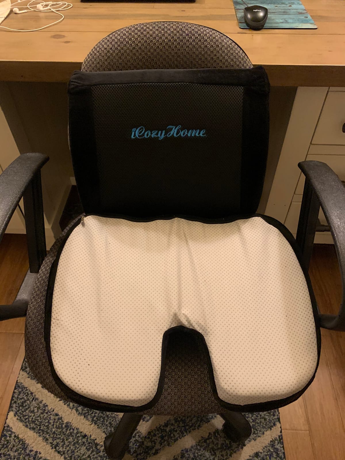 Headrest Pillow Adjustable Non-Slip Velvet for Recliner/Armchair, Grey customer photo 1
