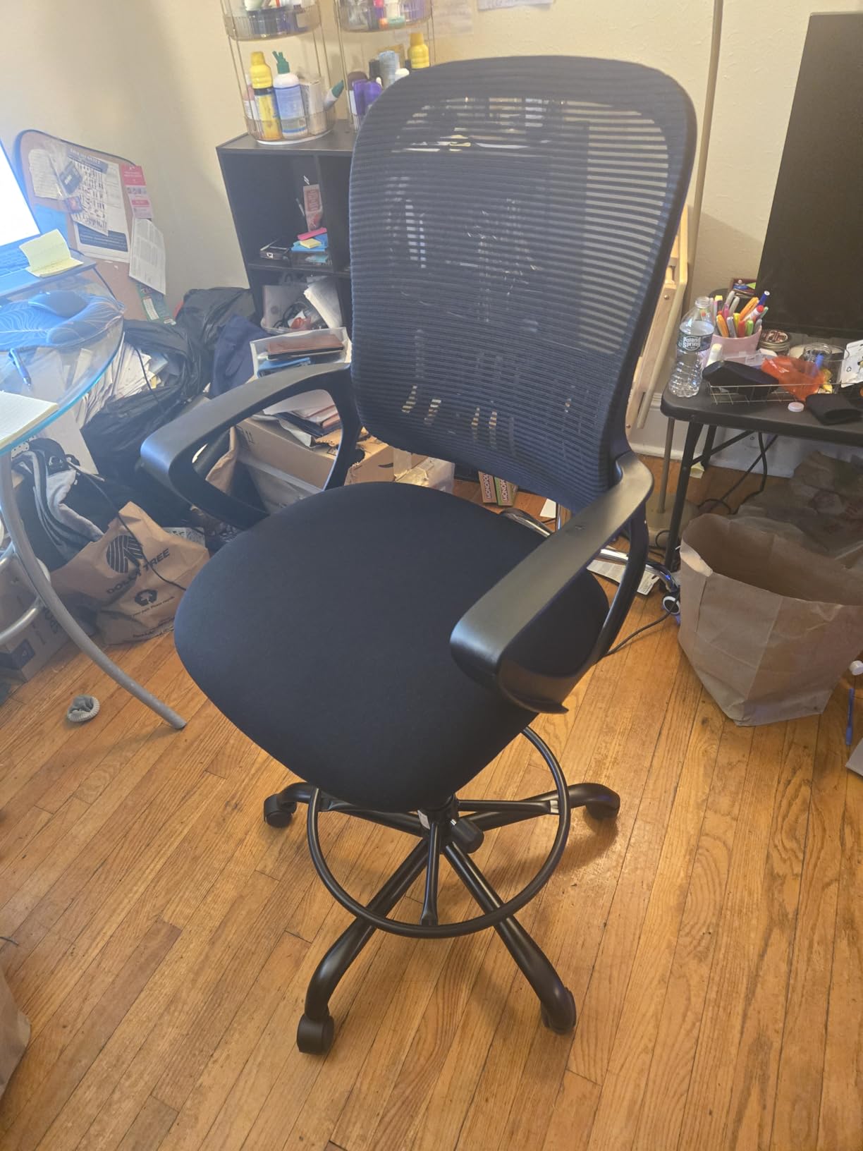 DUMOS Executive Home Office Chair, Ergonomic Computer Desk Chair, Mesh | 300 LBS, High Back, 2D Headrest, Adjustable Lumbar Support, Flip-up Armrests, Swivel Wheels, Classic Gray customer photo 1