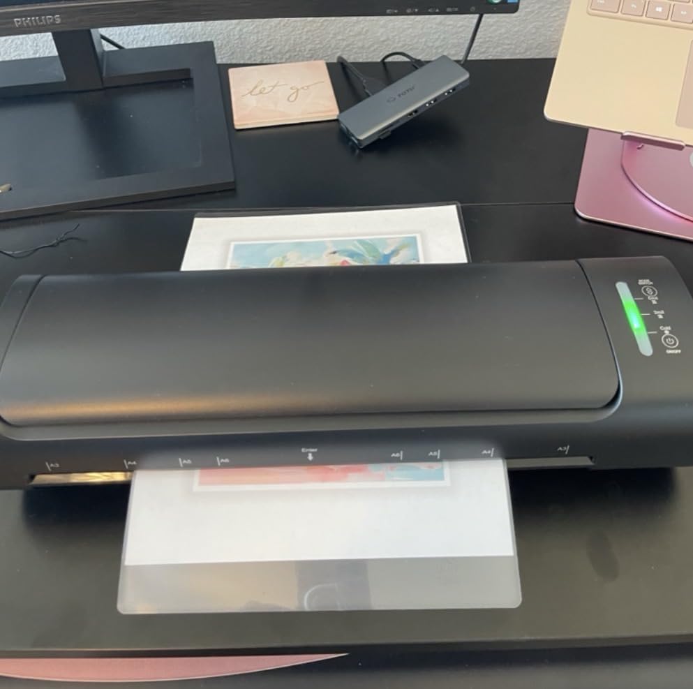 13 Inch Laminator Machine, 11x17 Hot & Cold Thermal Laminator, A3 11-in-1 Laminating Machine with 30 Sheets, 60s Warm-Up, Never-Jam Design Lamination for Teachers, Home, School & Office -White customer photo 1