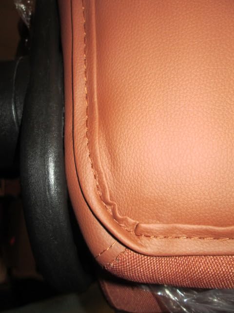 Leather Office Chair, Computer Desk Chair with Dual Back Support | Ergonomic Gaming Chair with Double-Layer Comfy Cushion, 360° Swivel, Rolling Wheels for Home Office and Short People customer photo 1