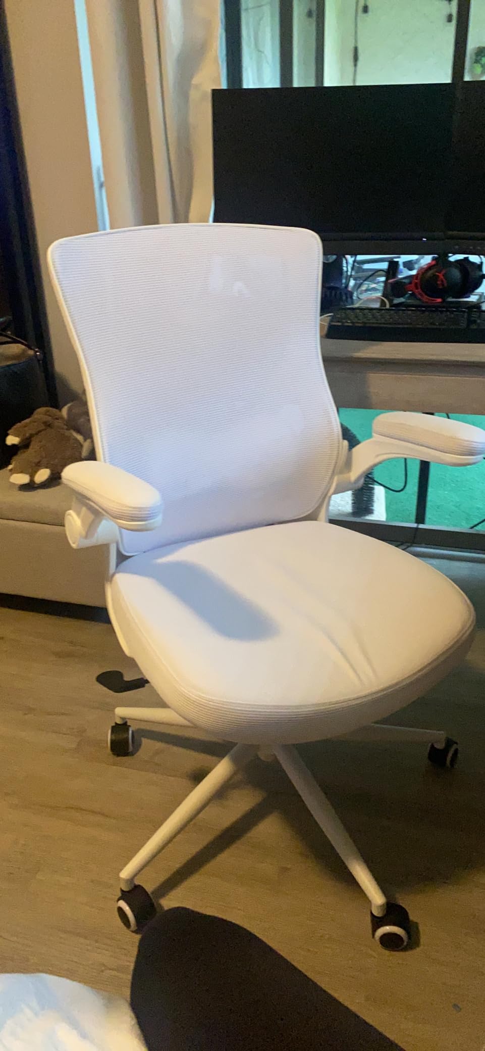 CYKOV Ergonomic Office Chair with Footrest, Reclining Mesh Back, 350 Lbs, 2-Way Adjustable Lumbar, 90-135° Recline, 4-Way Headrest, Breathable, Gaming & Office, Height 5'1