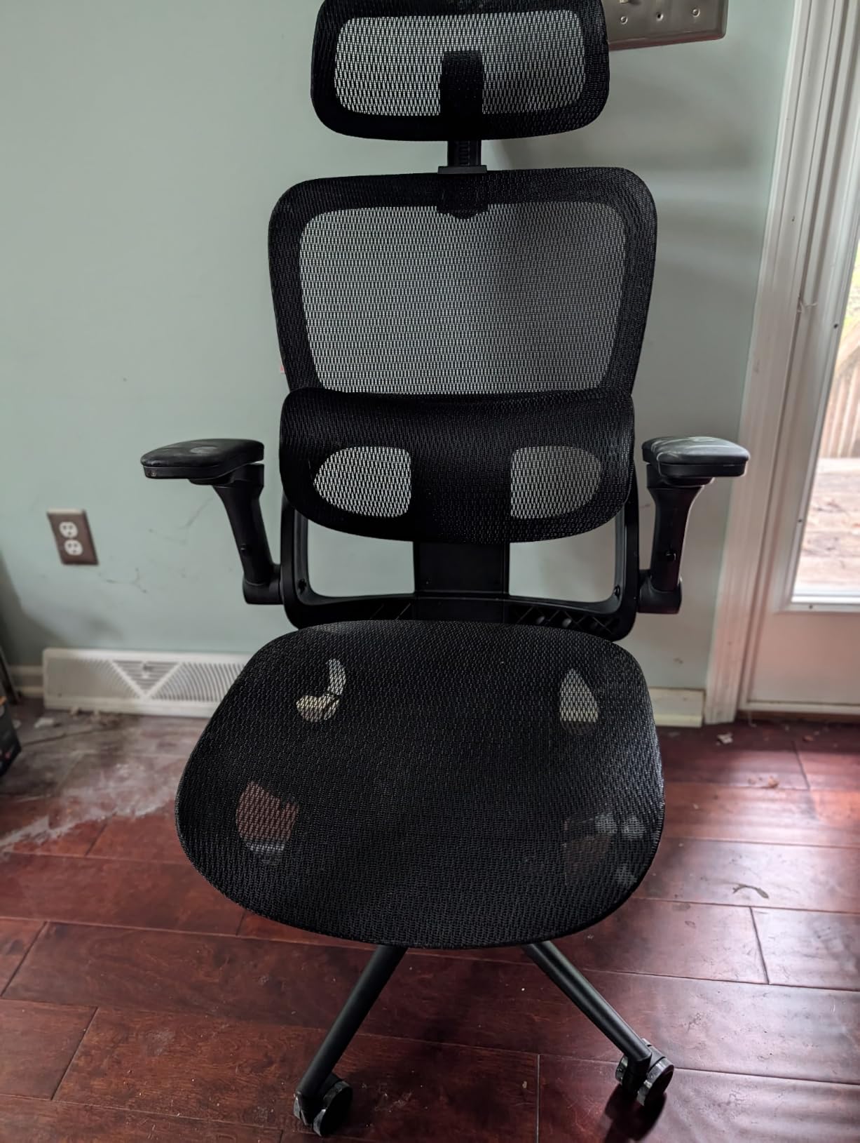 SIHOO B300 Pro Ergonomic Office Chair Without Footrest, 4D Lumbar Support | Adjustable Backrest and Seat Depth, 6D Flip-Up Armrests, 3D Wide Headrest, Breathable Mesh, 135 degree Recline, High Back, Black customer photo 1