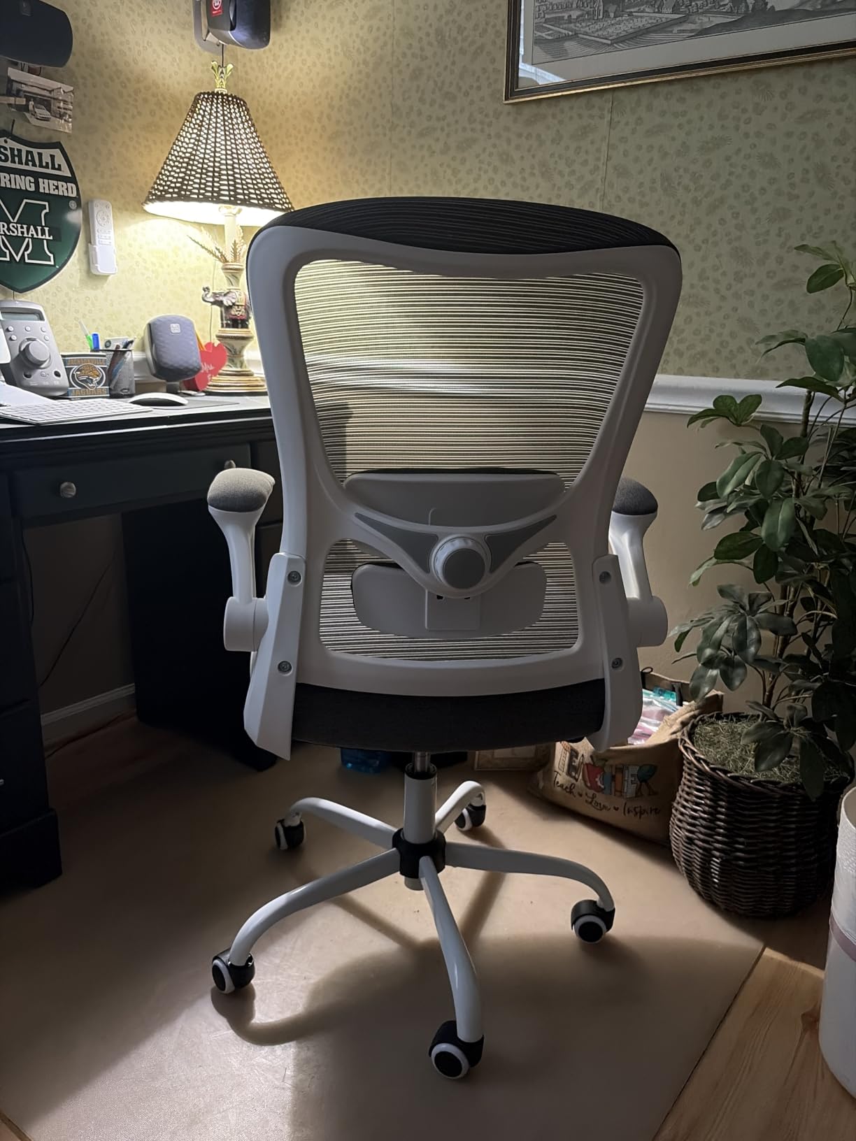 Ergonomic Office Chair - High Back Desk Chair with Adjustable Lumbar Support, Breathable Mesh Back, 330LBS Capacity, Easy Assembly (White/White) customer photo 1