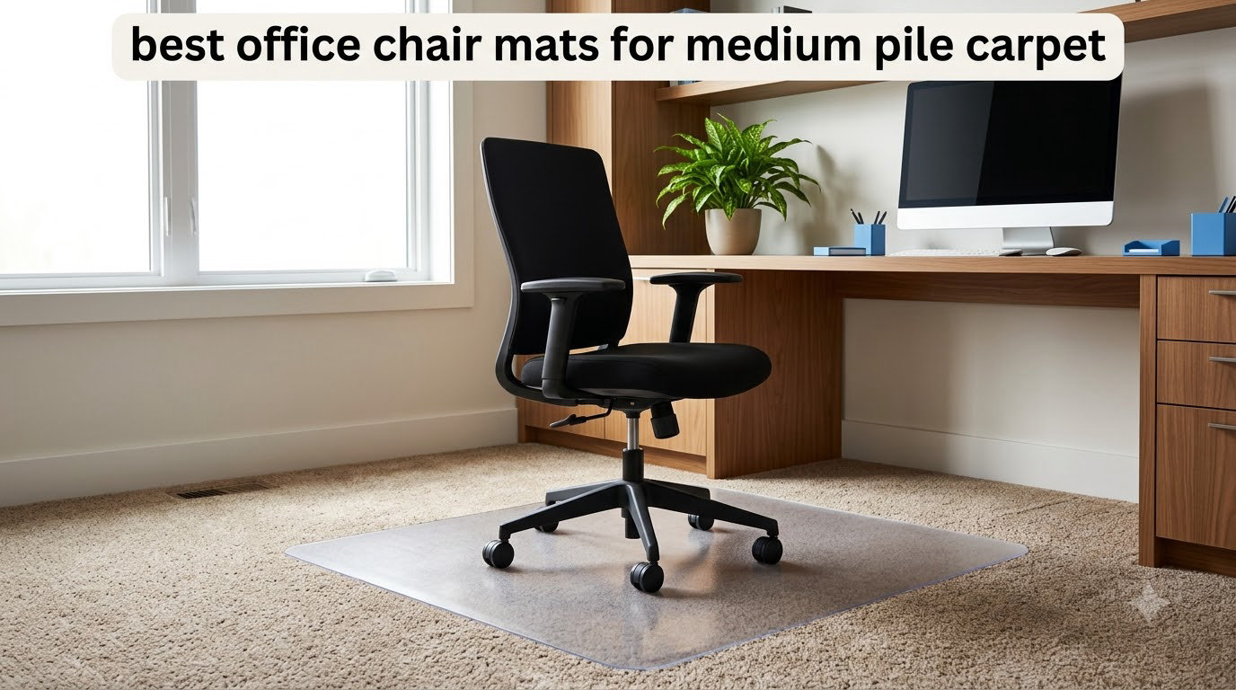 best office chair mats for medium pile carpet