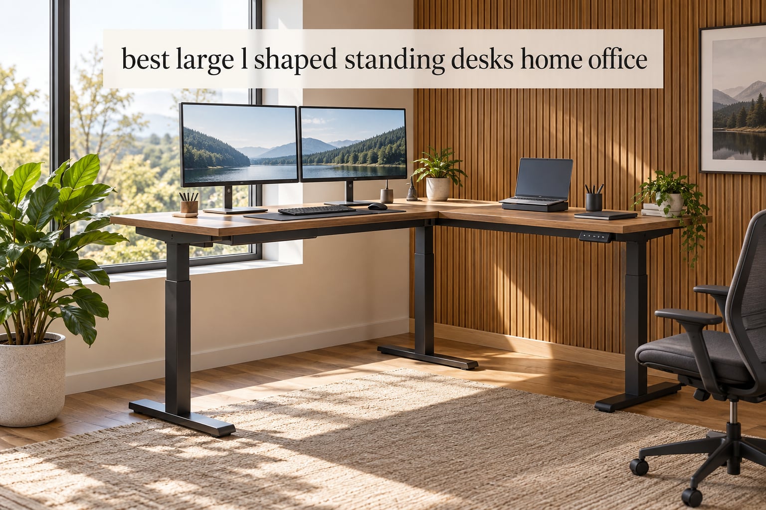 best large l shaped standing desks home office