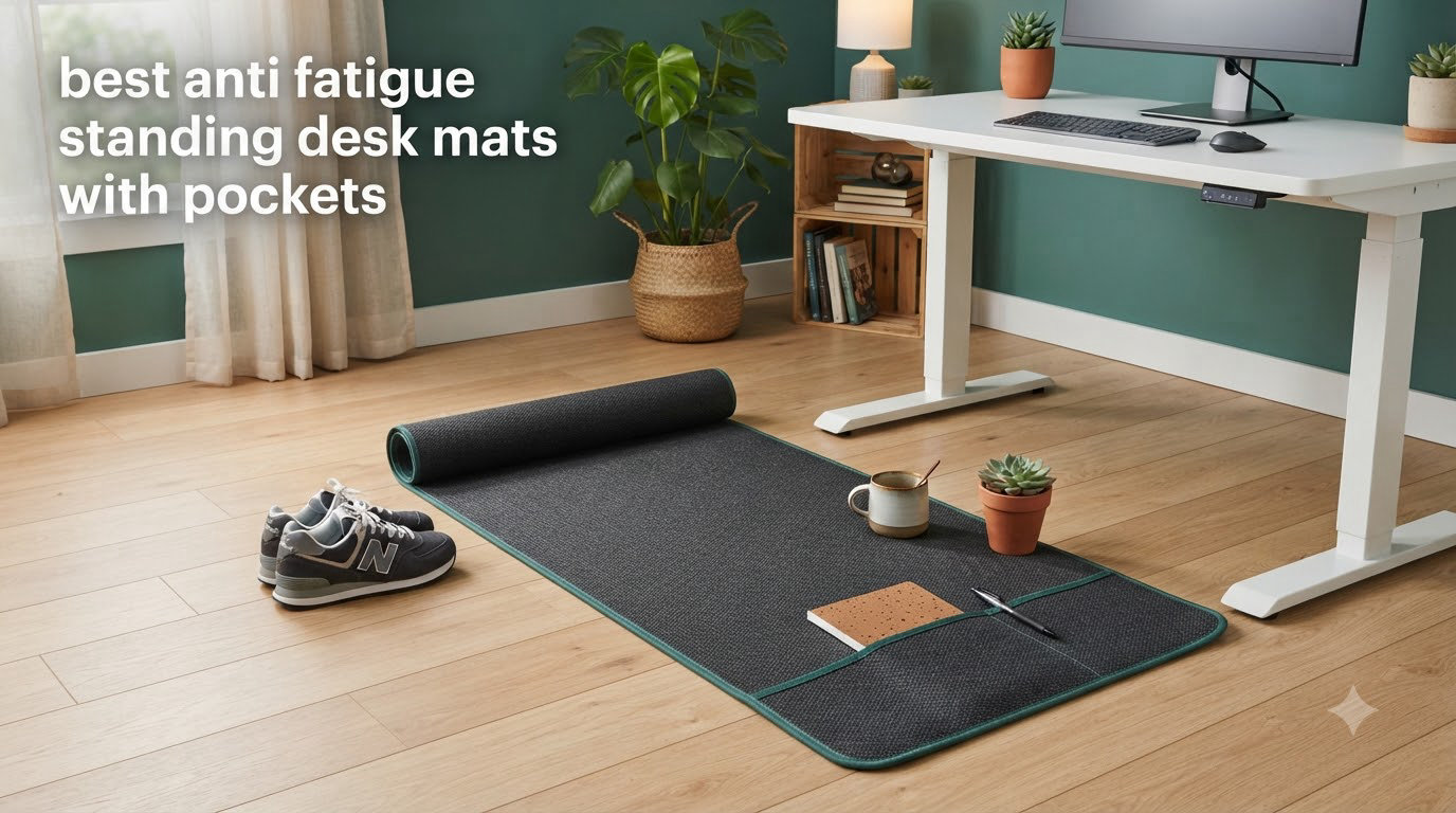 best anti fatigue standing desk mats with pockets