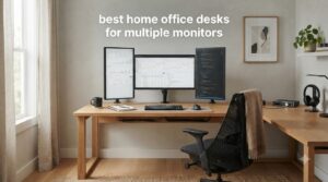 best home office desks for multiple monitors