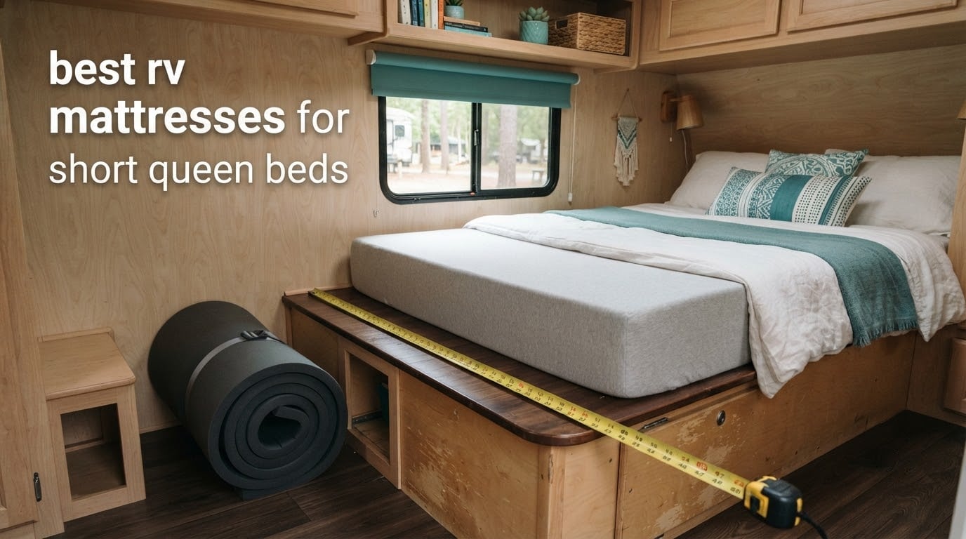 best rv mattresses for short queen beds