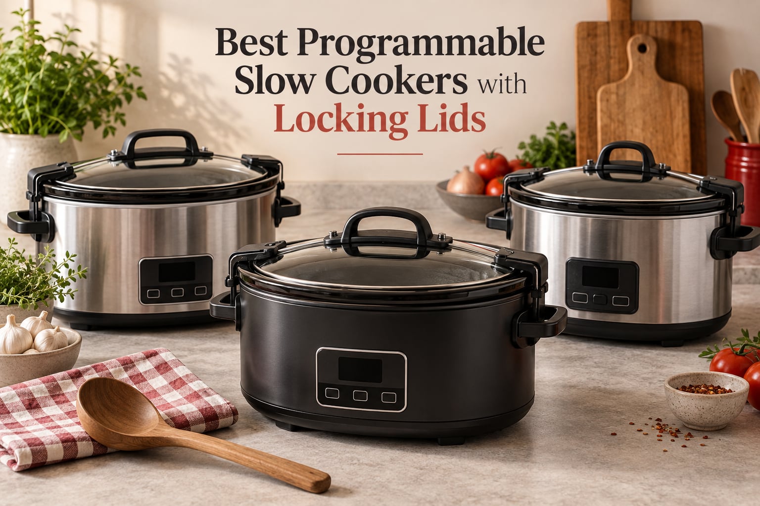 Best Programmable Slow Cookers with Locking Lids