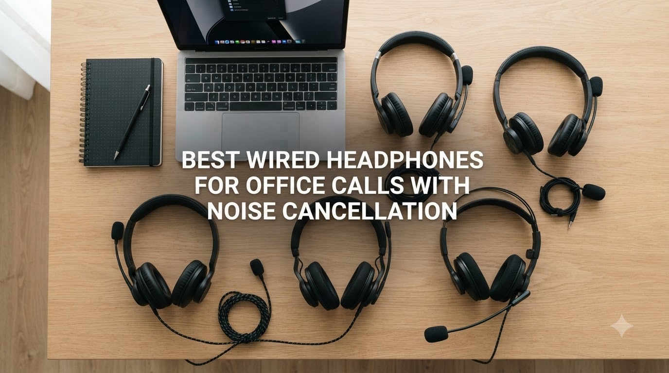 best wired headphones for office calls with noise cancellation