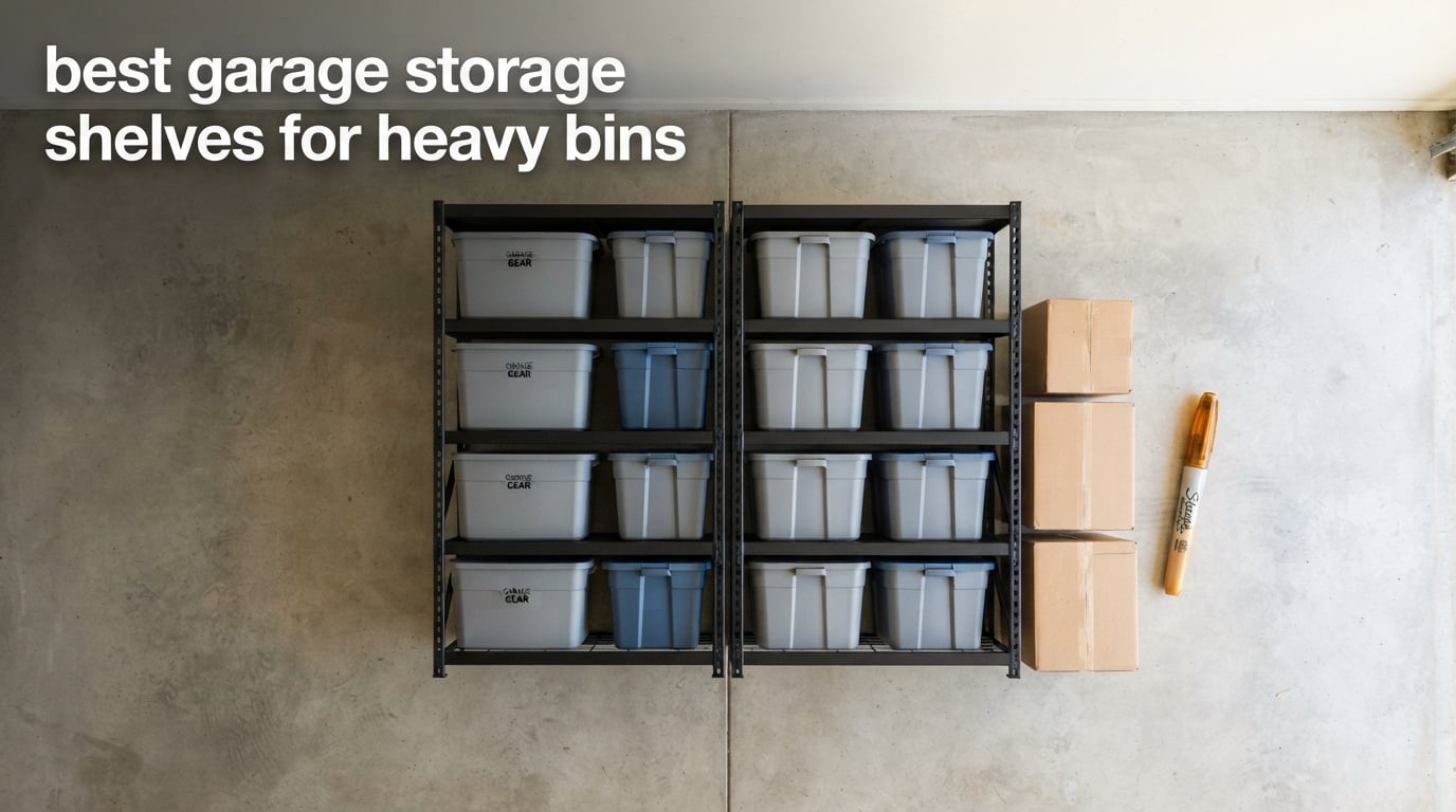 best garage storage shelves for heavy bins